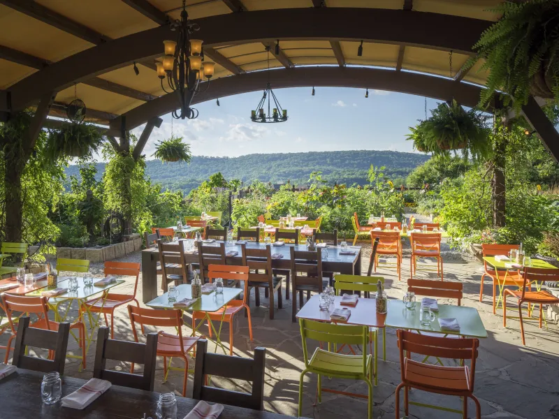 Chef's Garden outdoor seating at Crystal Springs Resort NJ