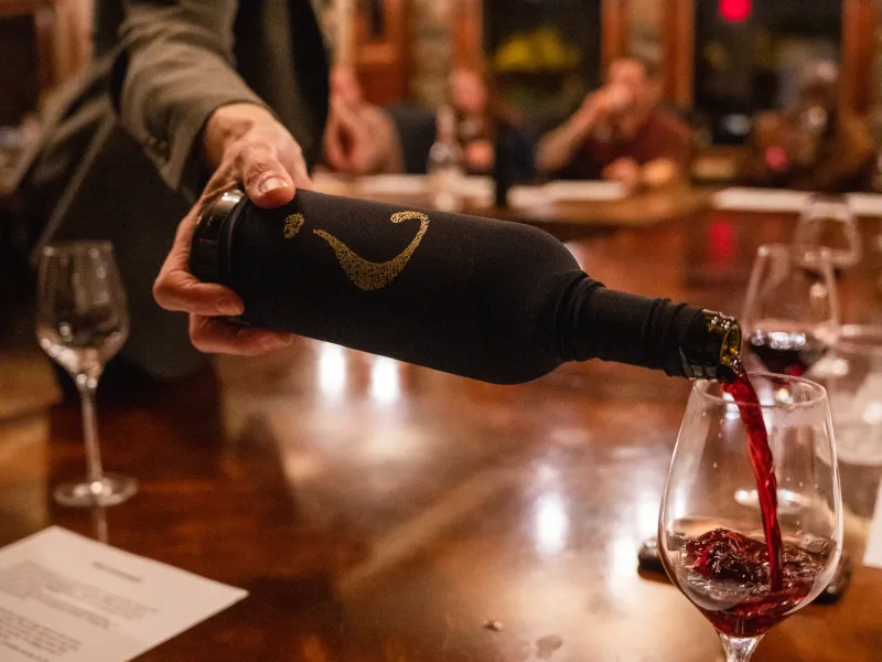 Blind wine tasting.